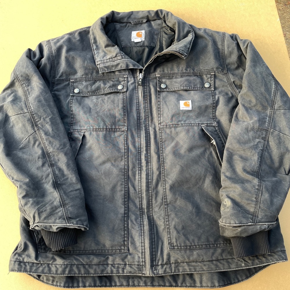 Carhartt Full Swing Armstrong Jacket Mens XL Black Workwear Thinsulate Insulated